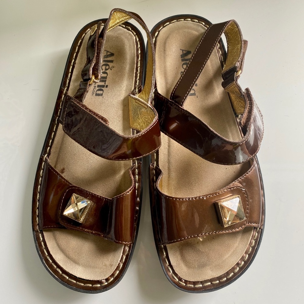 Alegria Verona Bronze Gem Sandals Size 37 (US 7)